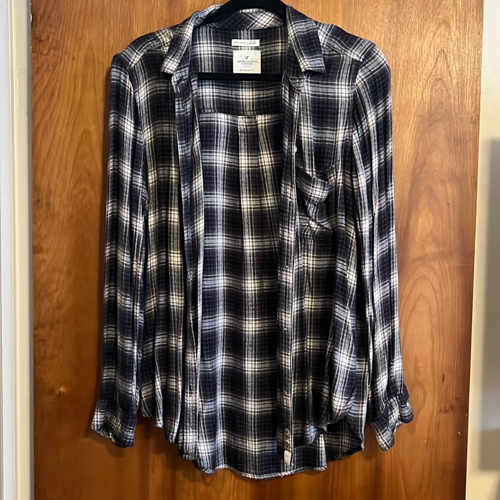 American Eagle Flannel Shirt Button Down
